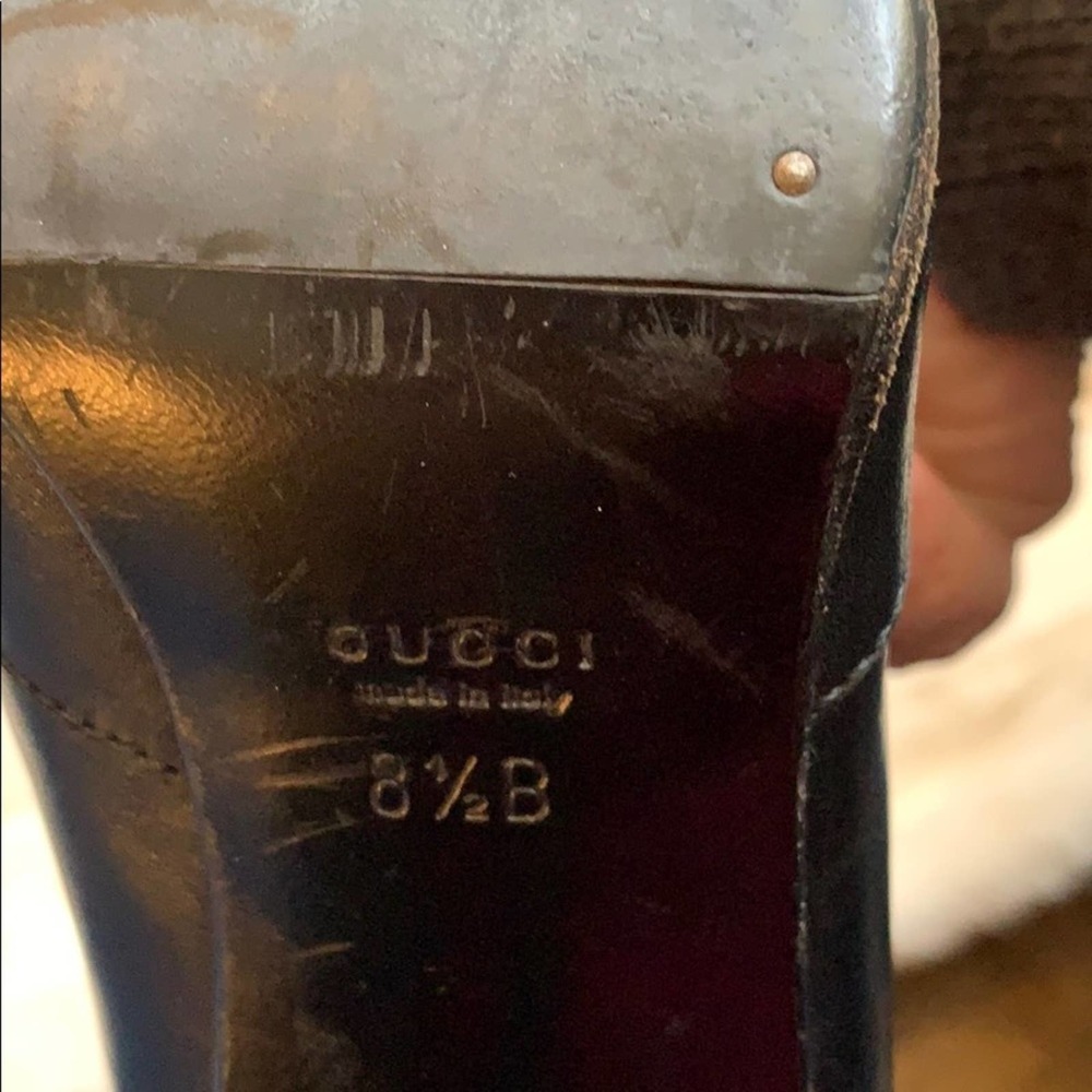 EUC Gucci Black Leather Point Toe Booties - Picture 3 of 4